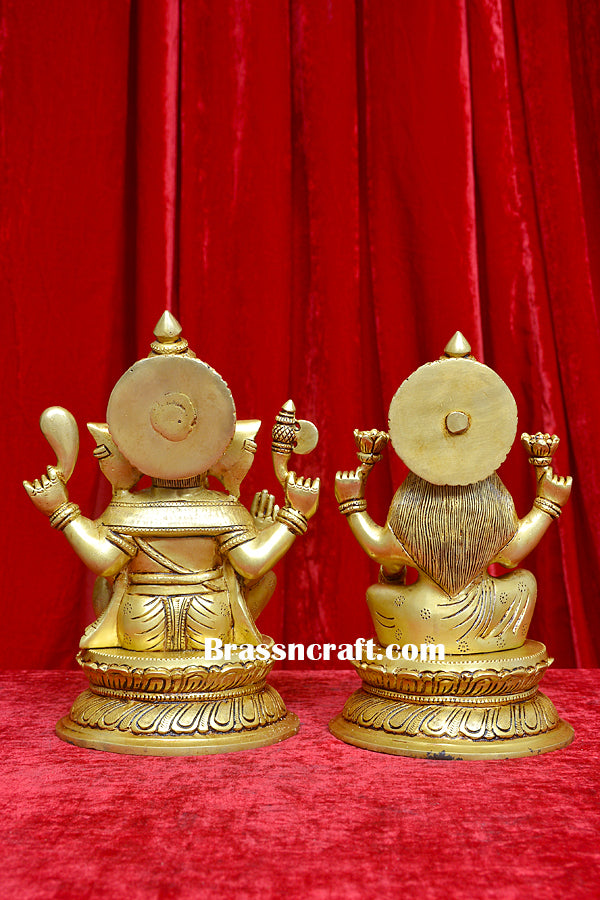 Brass Laxmi Ganesh Idol