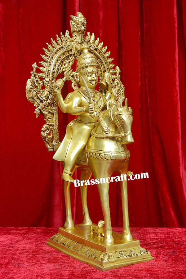 Brass Khandoba On Horse