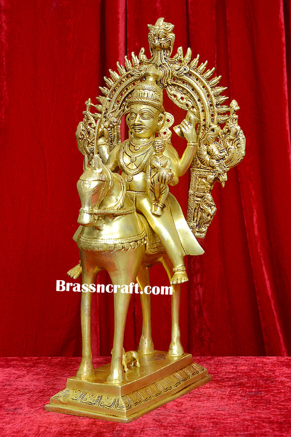 Brass Khandoba On Horse