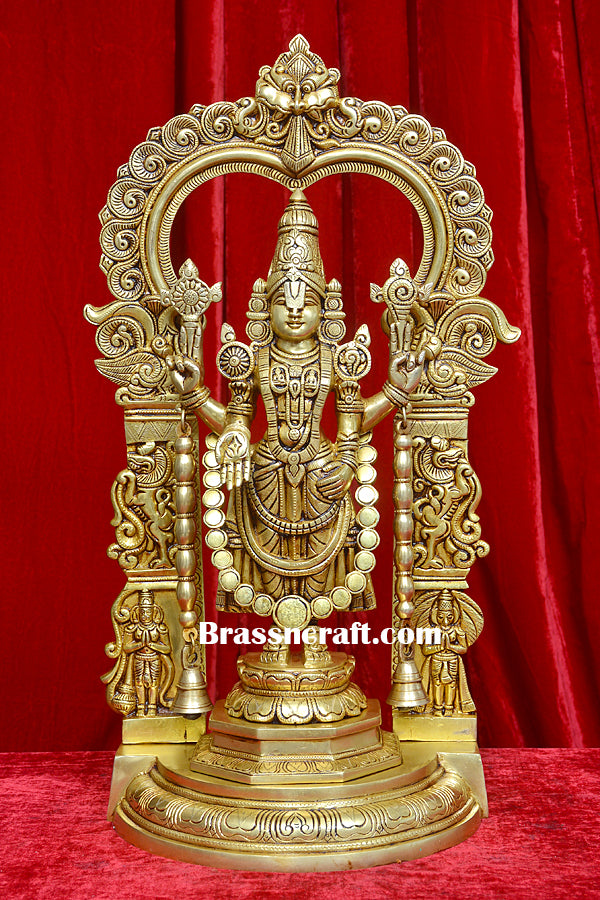 Brass Standing Frame Tirupati Balaji Idol