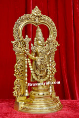 Brass Standing Frame Tirupati Balaji Idol