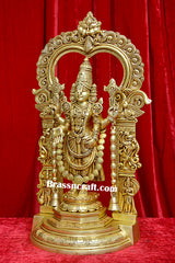 Brass Standing Frame Tirupati Balaji Idol