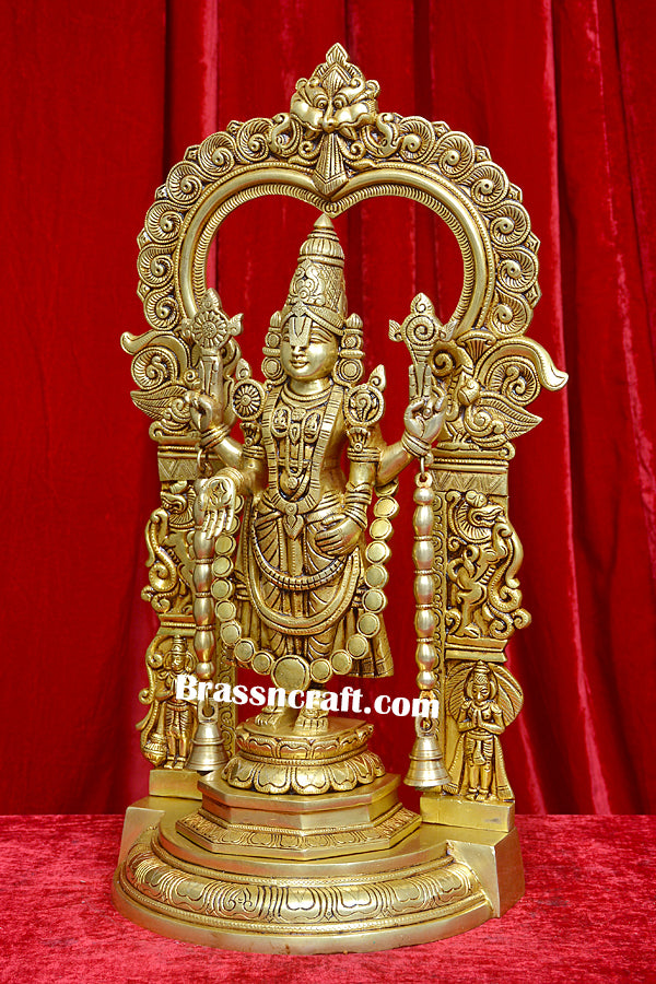 Brass Standing Frame Tirupati Balaji Idol