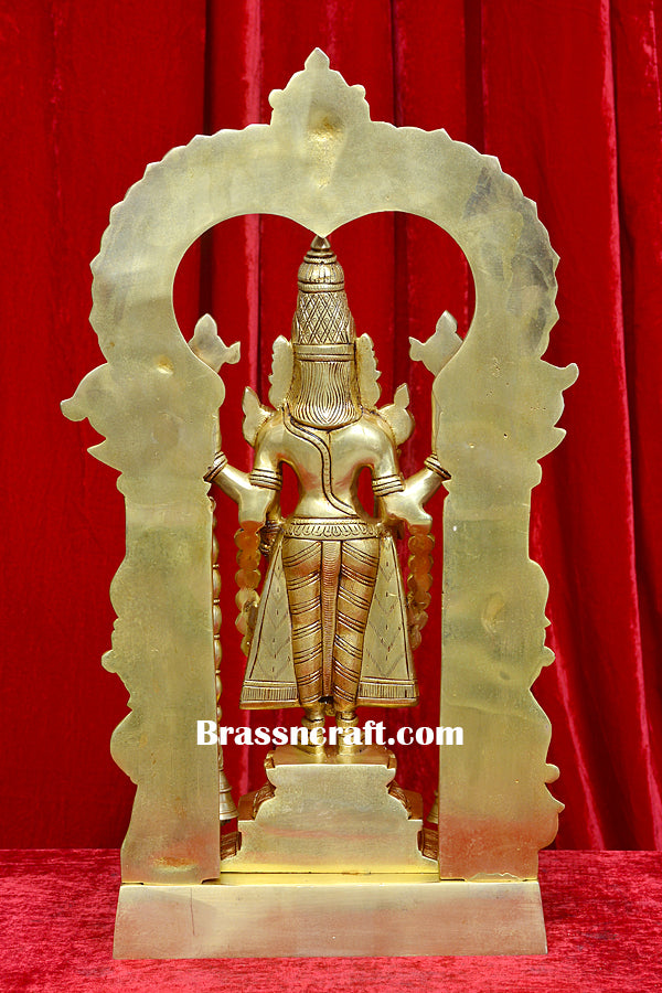 Brass Standing Frame Tirupati Balaji Idol
