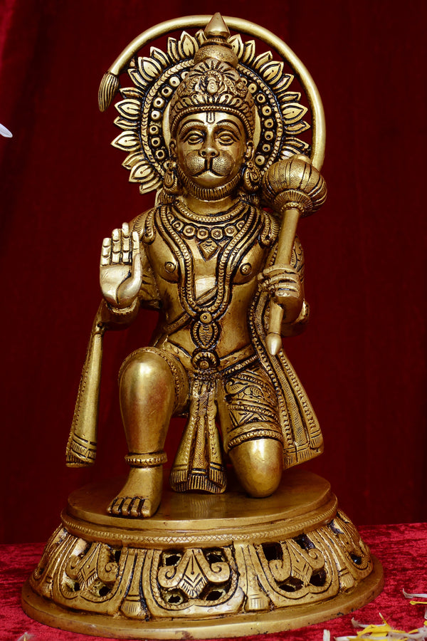 Sitting Hanuman with Gol Base