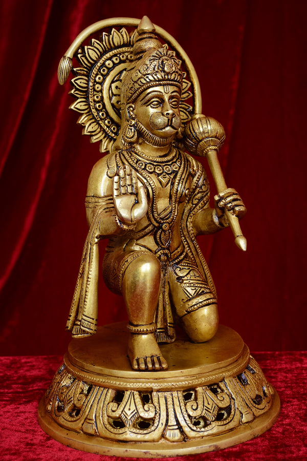 Sitting Hanuman with Gol Base