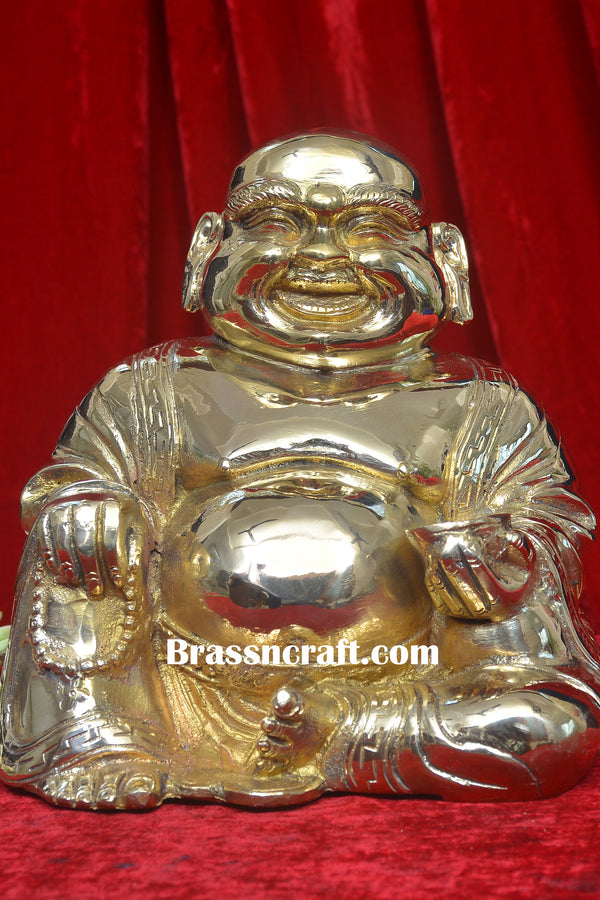 Brass Sitting Laughing Buddha