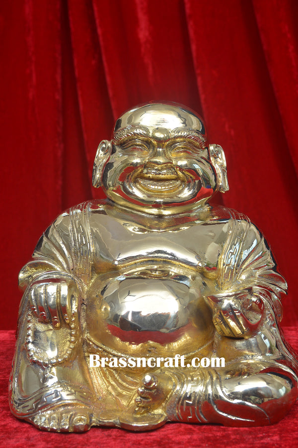 Brass Sitting Laughing Buddha