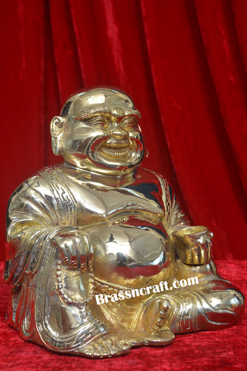 Brass Sitting Laughing Buddha