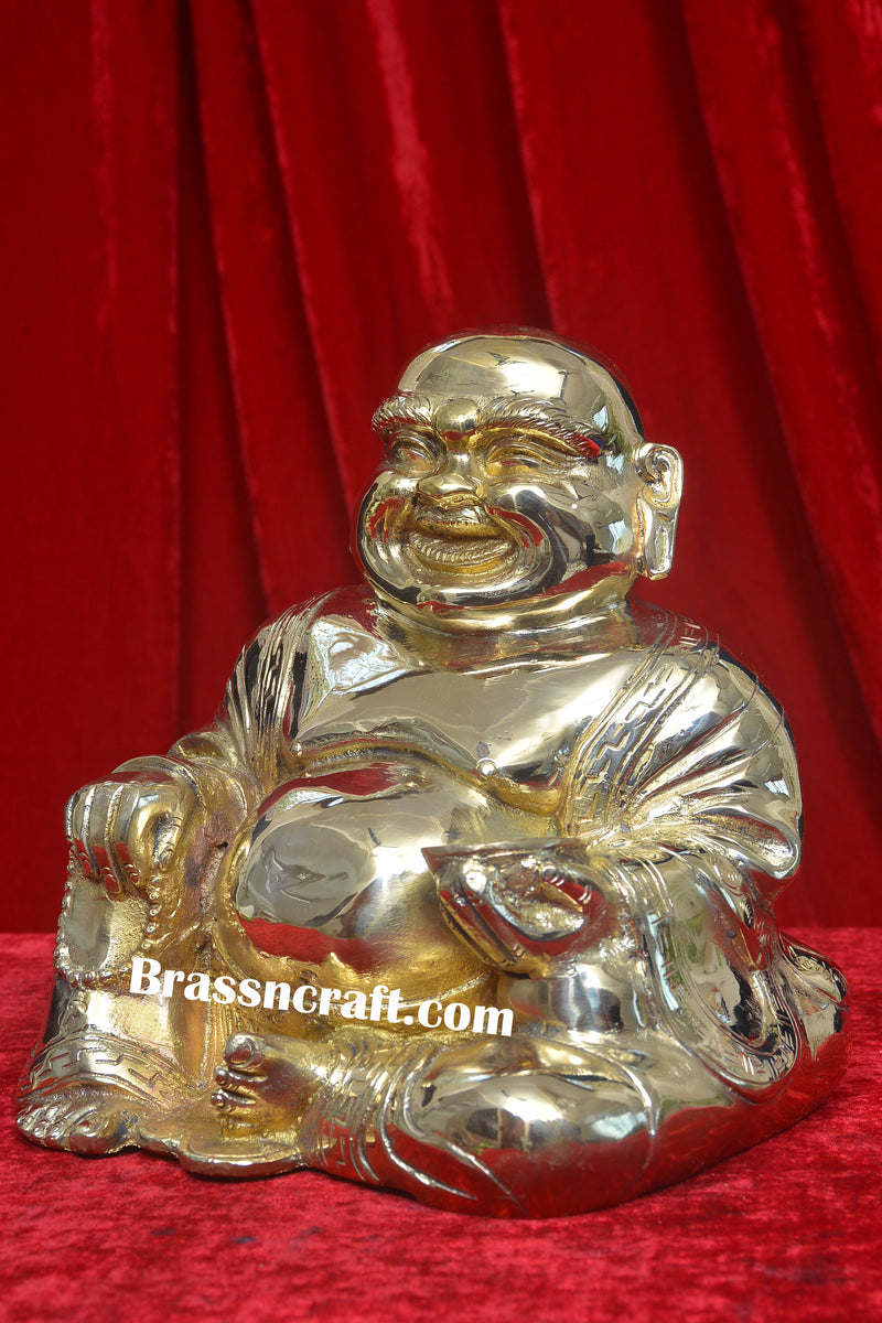 Brass Sitting Laughing Buddha