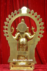 Brass Frame Standing Ganesh Idol