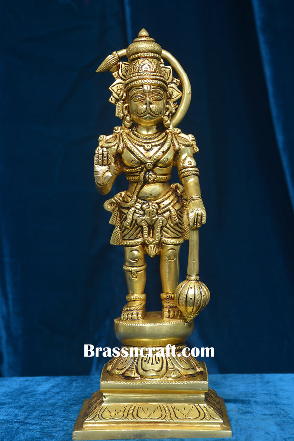 Brass Standing Hanuman Idol