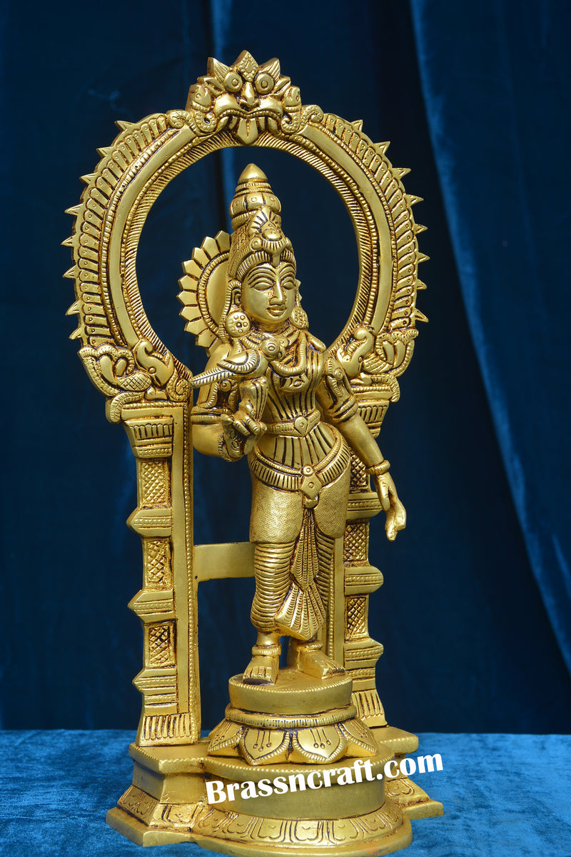 Brass Frame Meenakshi Devi Idol