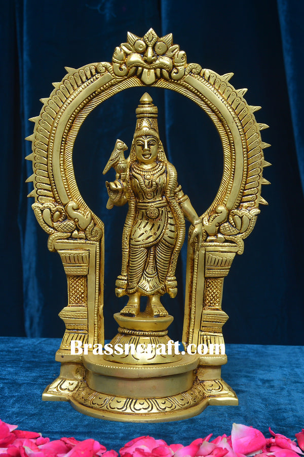 Brass Frame Meenakshi Devi