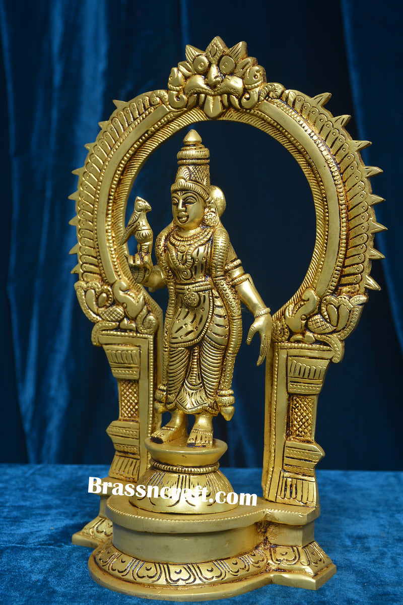 Brass Frame Meenakshi Devi