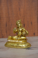 Brass Sitting Matki Krishna (Makhan Chor)