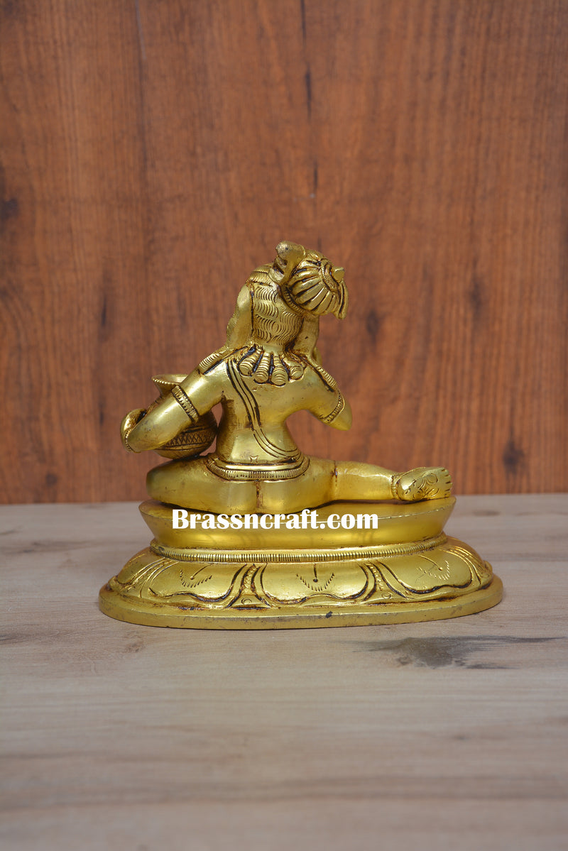 Brass Sitting Matki Krishna (Makhan Chor)