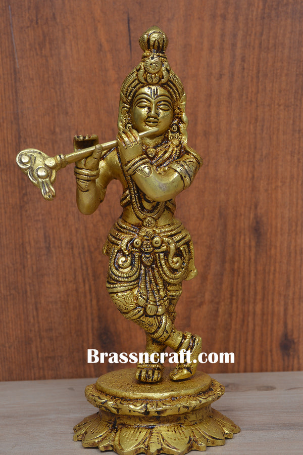 Brass Kamal Krishna Idol