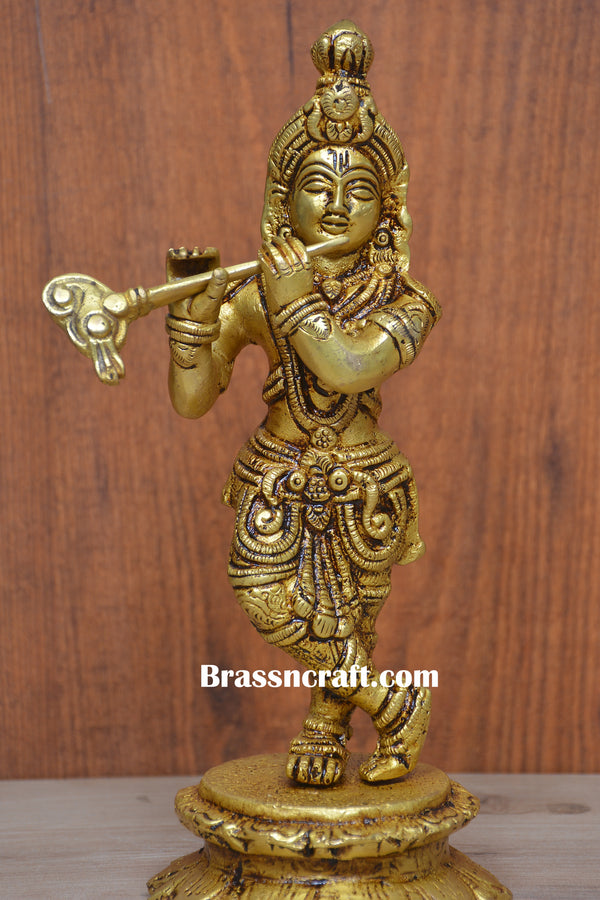 Brass Kamal Krishna Idol