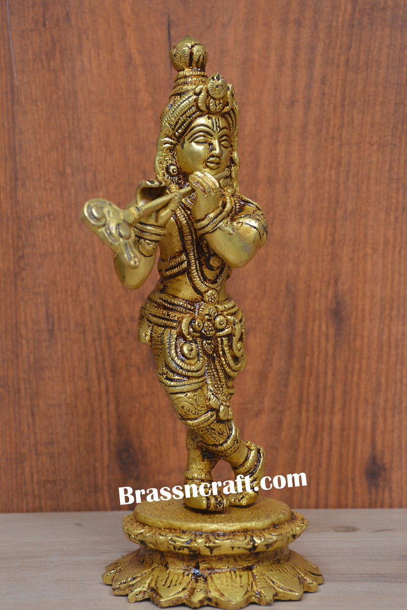 Brass Kamal Krishna Idol