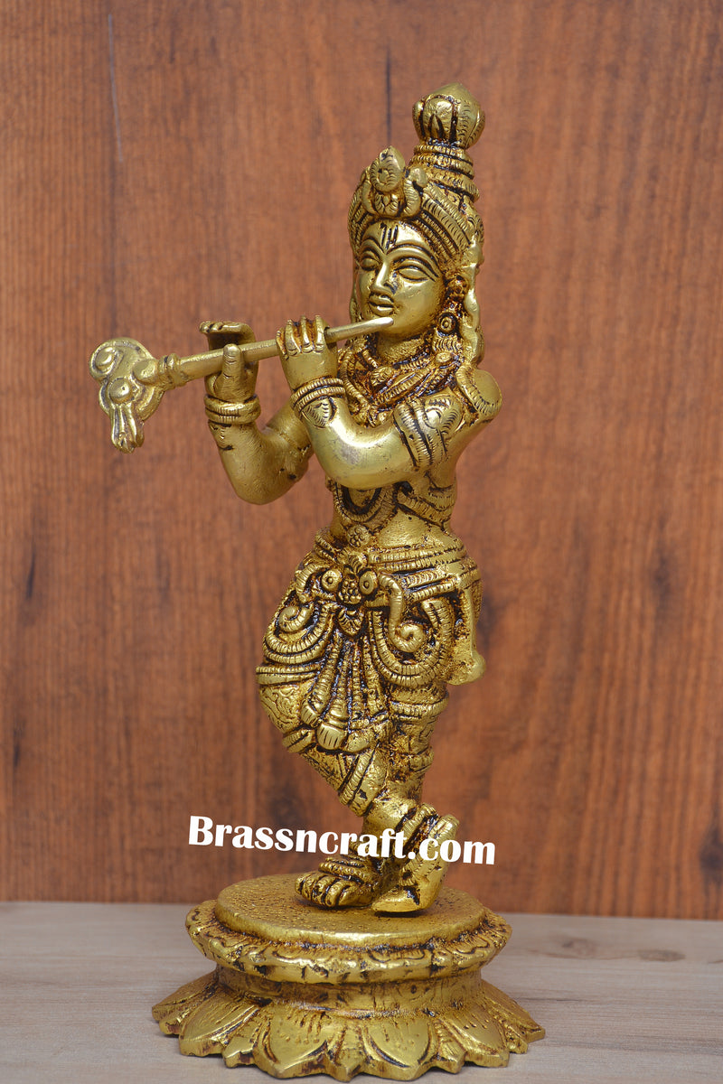 Brass Kamal Krishna Idol