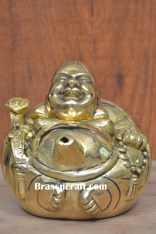 Brass Laughing Buddha Kattle