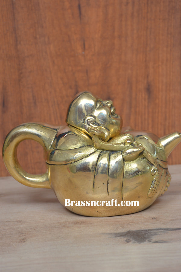 Brass Laughing Buddha Kattle