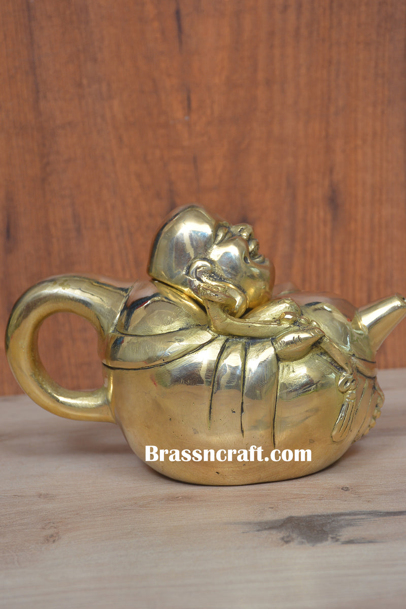 Brass Laughing Buddha Kattle