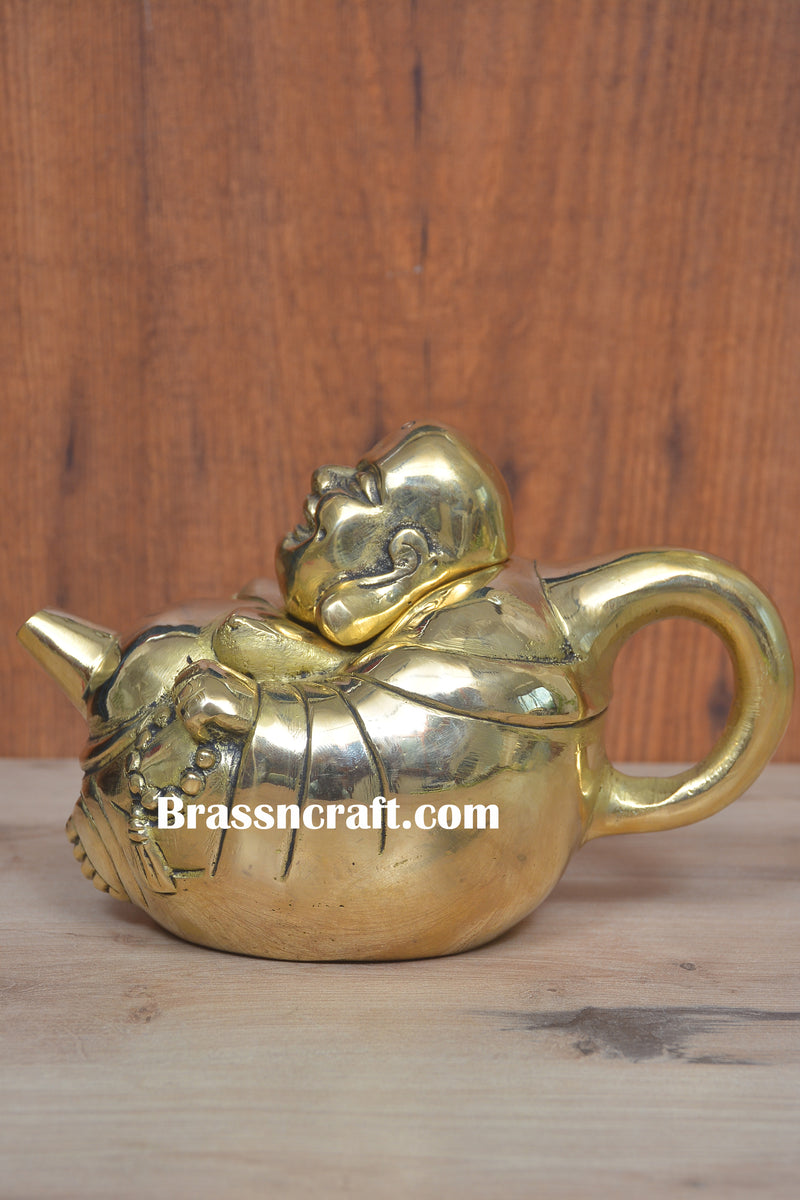 Brass Laughing Buddha Kattle