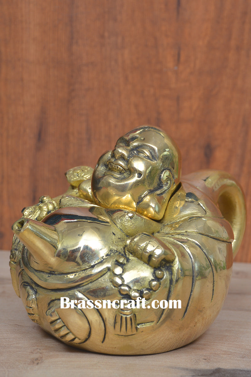 Brass Laughing Buddha Kattle