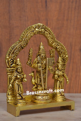 Murugan Statue with Valli and Deivanai