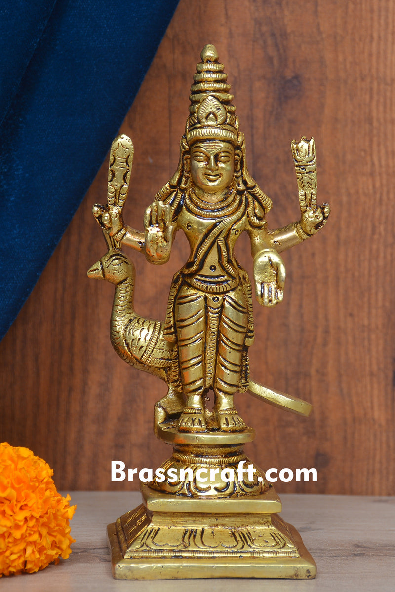 Lord Murugan Brass Statue