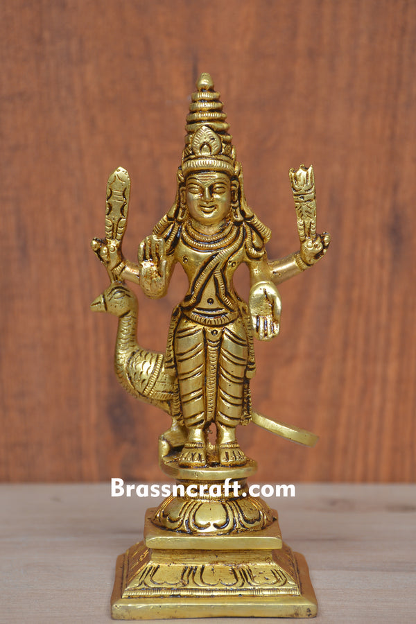 Lord Murugan Brass Statue