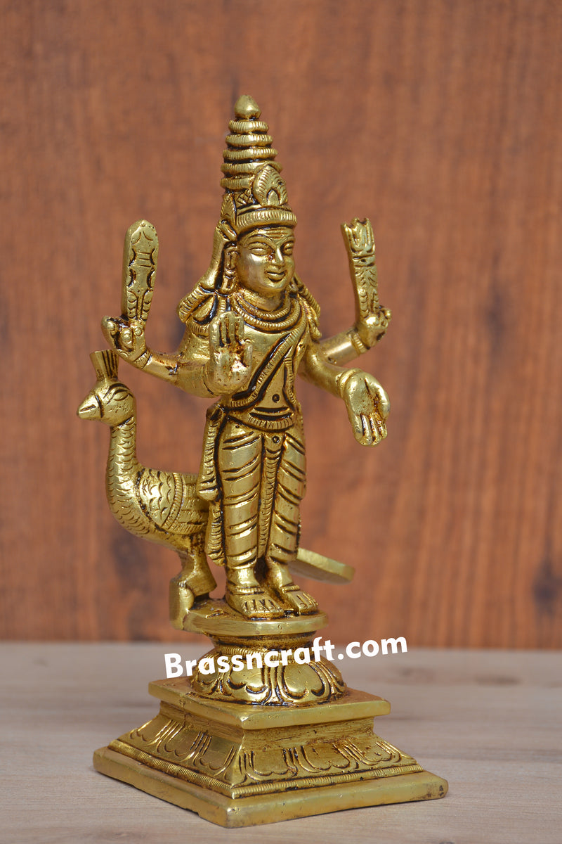 Lord Murugan Brass Statue
