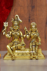 Brass Shiva and Parvati Idol