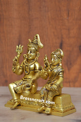 Brass Shiva and Parvati Idol