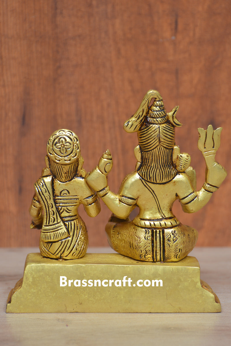 Brass Shiva and Parvati Idol