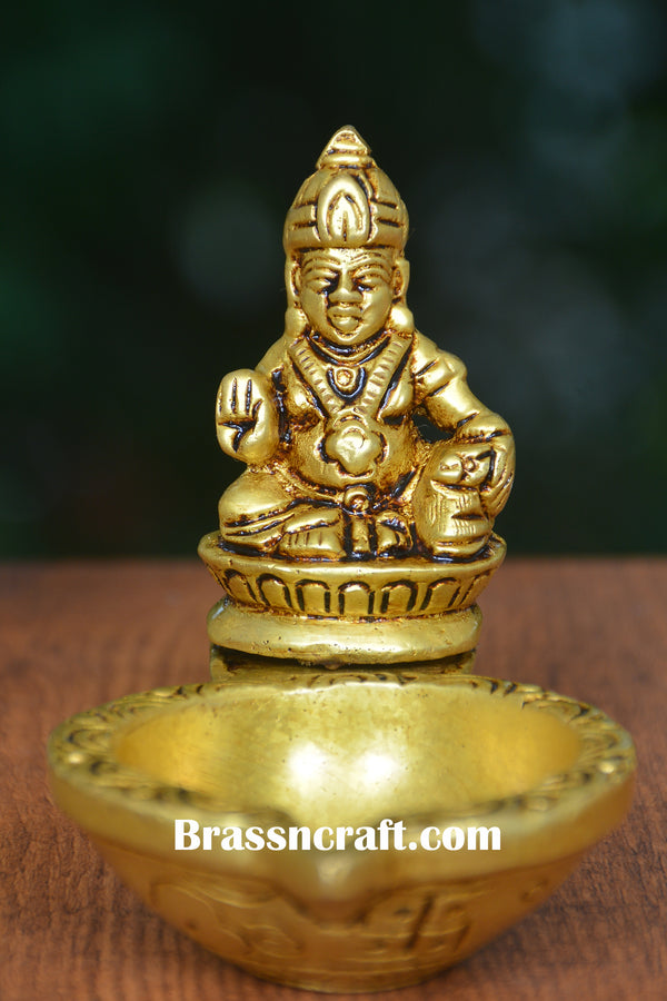 Lord Kubera Idol with Integrated Diya