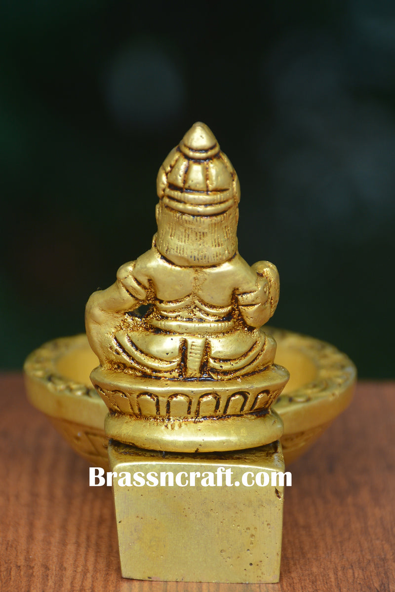 Lord Kubera Idol with Integrated Diya