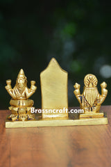 Brass Sitting Balaji Lakshmi and Padmavati Idol