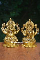 Brass Sitting Kamal Laxmi Ganesh