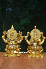 Brass Sitting Kamal Laxmi Ganesh