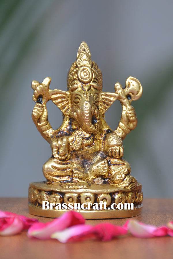 Brass Lord Ganesh Idol