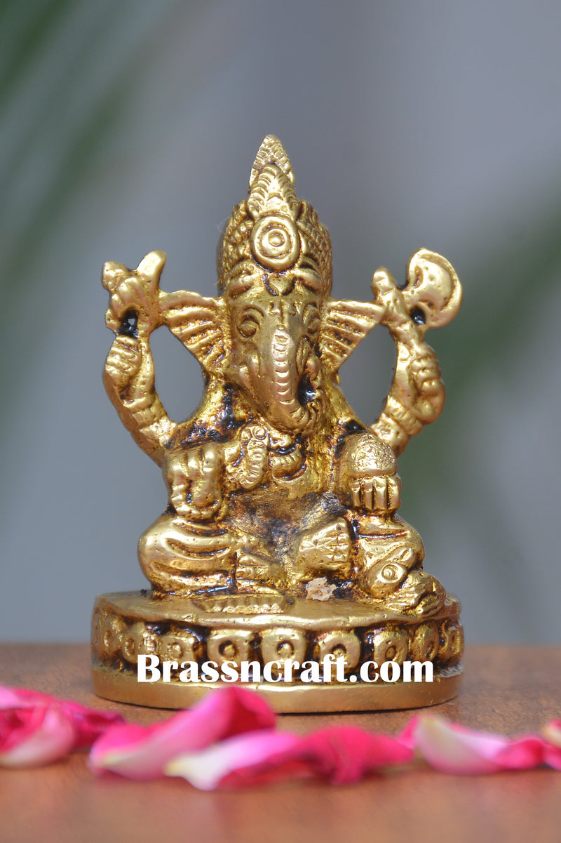 Brass Lord Ganesh Idol