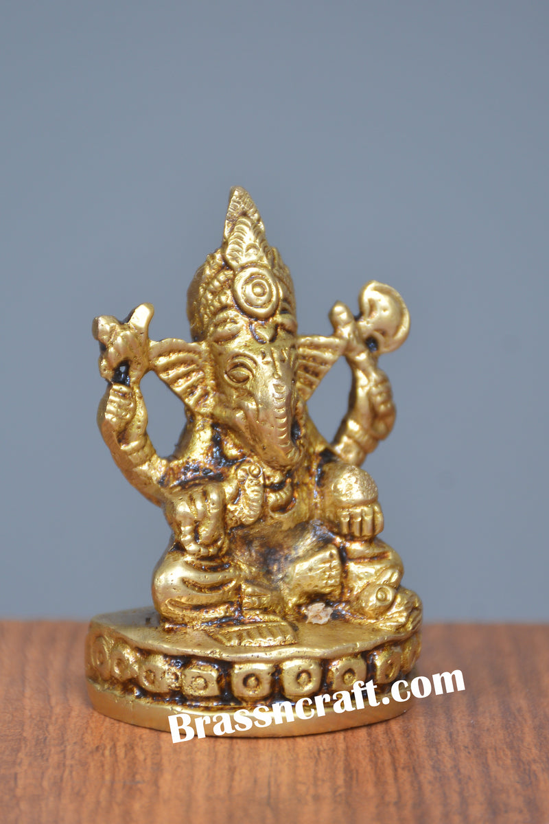 Brass Lord Ganesh Idol