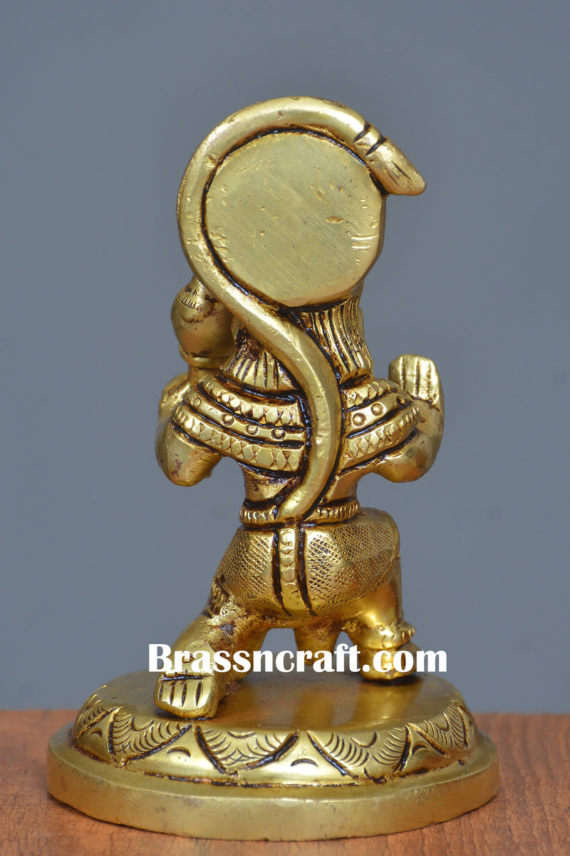 Brass Sitting Gol Base Hanuman