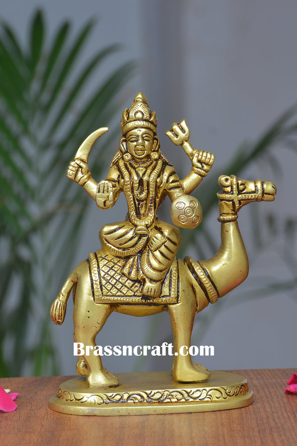 Brass Camel Devi idol