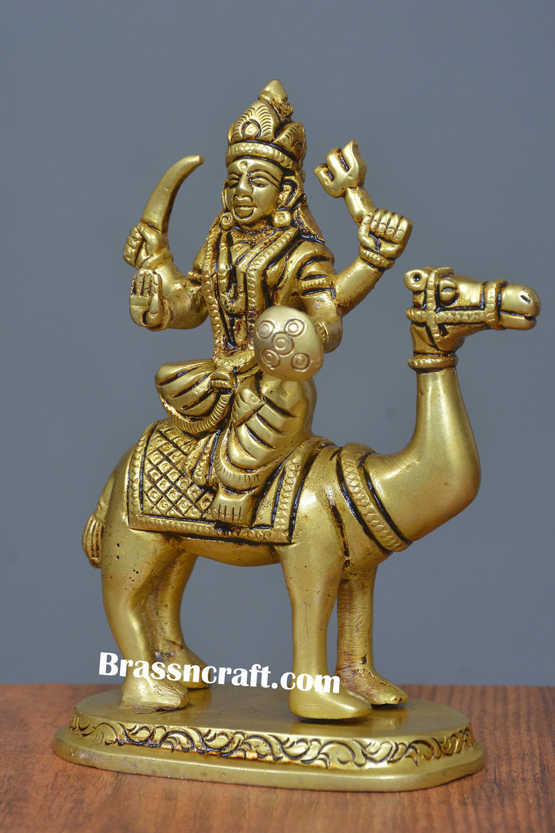 Brass Camel Devi idol