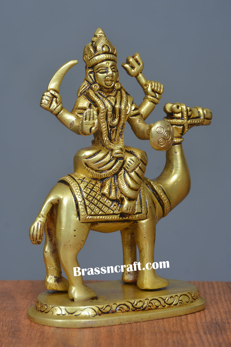 Brass Camel Devi idol