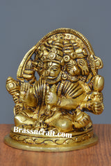 Brass Sitting Panchmukhi Hanuman Idol